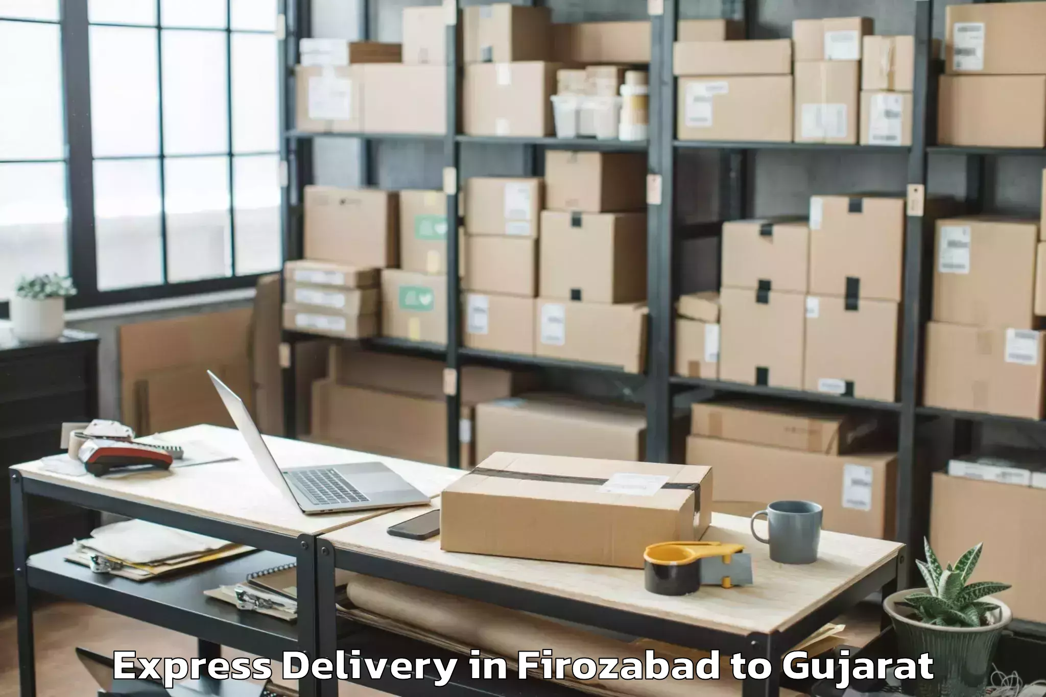 Top Firozabad to Sankheda Express Delivery Available